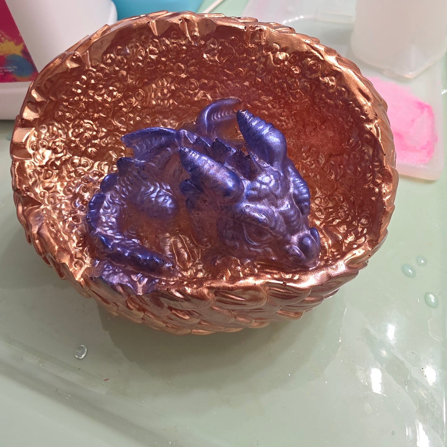 Custom Sleeping baby dragon decoration  / paperweight