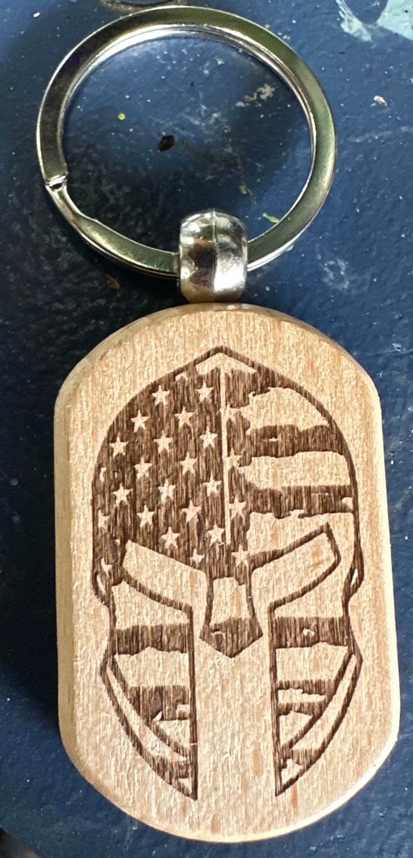 American Flag Gladiator Helmet Keychain